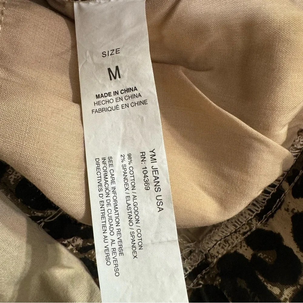 Leopard Animal Print Joggers YMI Distressed Raw Hem High Rise 5 Pocket Mobwife